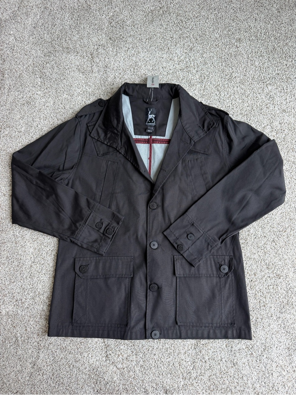 Kane & Unke Black Military Utility Field Jacket NWT XL NWT $129 MSRP